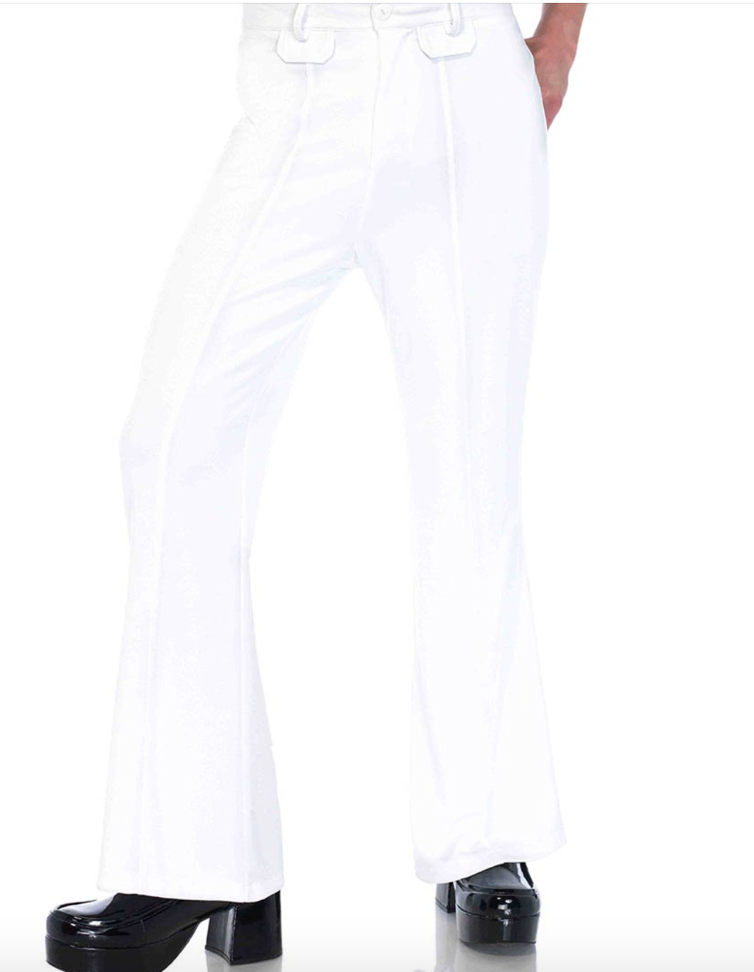 Deluxe Adult White Bell Bottom Disco Pants Candy Apple Costumes   idusemiduedutr